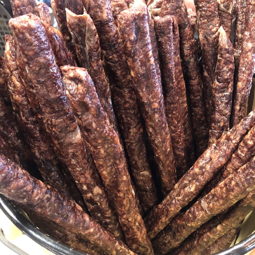 Droe Wors is a dried sasauge traditional to South Africa 
